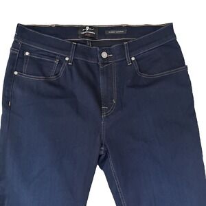 7 SEVEN For All Mankind Luxe Performance Plus Slimmy Jeans 36X33 Dark Blue Denim